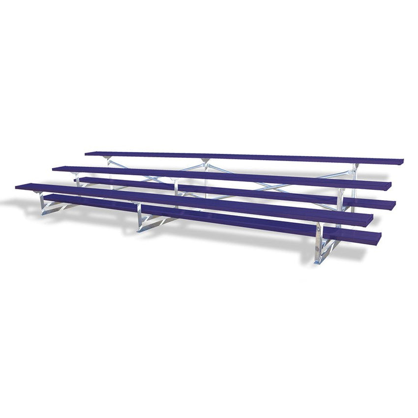 Jaypro Sports Bleacher - 3 Row - Single Foot Plank, Aluminum & Steel Bleachers, Powder Coated - 15' L (BLCH - 3PC) - SchoolOutlet