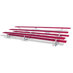 Jaypro Sports Bleacher - 3 Row - Single Foot Plank, Aluminum & Steel Bleachers, Powder Coated - 15' L (BLCH - 3PC) - SchoolOutlet