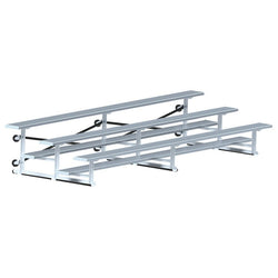 Jaypro Sports Bleacher - 3 Row - Tip & Roll, Single Foot Plank - 15' L (BLCH-3TRG)