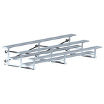 Jaypro Sports Bleacher - 3 Row - Tip & Roll, Single Foot Plank - 15' L (BLCH - 3TRG) - SchoolOutlet