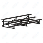 Jaypro Sports Bleacher - 3 Row - Tip & Roll, Single Foot Plank, Powder Coated - 15' L (BLCH-3TRGPC) - SchoolOutlet