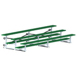 Jaypro Sports Bleacher - 3 Row - Tip & Roll, Single Foot Plank, Powder Coated - 15' L (BLCH - 3TRGPC) - SchoolOutlet