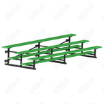 Jaypro Sports Bleacher - 3 Row - Tip & Roll, Single Foot Plank, Powder Coated - 15' L (BLCH-3TRGPC) - SchoolOutlet
