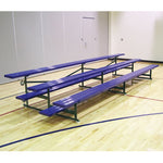 Jaypro Sports Bleacher - 3 Row - Tip & Roll, Single Foot Plank, Powder Coated - 15' L (BLCH - 3TRGPC) - SchoolOutlet