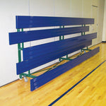 Jaypro Sports Bleacher - 3 Row - Tip & Roll, Single Foot Plank, Powder Coated - 15' L (BLCH - 3TRGPC) - SchoolOutlet