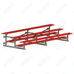 Jaypro Sports Bleacher - 3 Row - Tip & Roll, Single Foot Plank, Powder Coated - 15' L (BLCH-3TRGPC) - SchoolOutlet