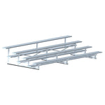 Jaypro Sports Bleacher - 4 Row - Single Foot Plank, Aluminum & Steel Bleachers - 15' L (BLCH - 4) - SchoolOutlet