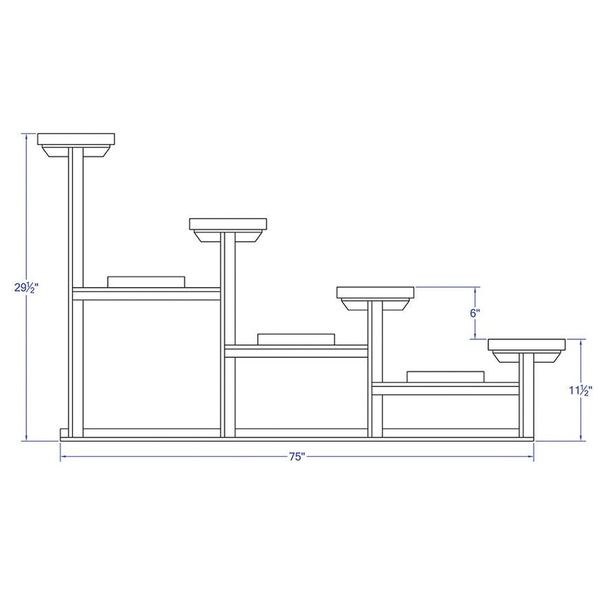 Jaypro Sports Bleacher - 4 Row - Single Foot Plank, Aluminum & Steel Bleachers - 15' L (BLCH - 4) - SchoolOutlet