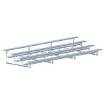 Jaypro Sports Bleacher - 4 Row - Single Foot Plank, Aluminum & Steel Bleachers - 21' L (BLCH - 421) - SchoolOutlet