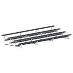 Jaypro Sports Bleacher - 4 Row - Single Foot Plank, All Aluminum Bleachers, Powder Coated - 21' L (BLCH - 421ALPC) - SchoolOutlet