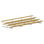 Jaypro Sports Bleacher - 4 Row - Single Foot Plank, All Aluminum Bleachers, Powder Coated - 21' L (BLCH - 421ALPC) - SchoolOutlet