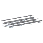 Jaypro Sports Bleacher - 4 Row - Single Foot Plank, All Aluminum Bleachers, Powder Coated - 21' L (BLCH - 421ALPC) - SchoolOutlet