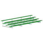 Jaypro Sports Bleacher - 4 Row - Single Foot Plank, All Aluminum Bleachers, Powder Coated - 21' L (BLCH - 421ALPC) - SchoolOutlet