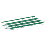Jaypro Sports Bleacher - 4 Row - Single Foot Plank, Aluminum & Steel Bleachers, Powder Coated - 21' L (BLCH - 421PC) - SchoolOutlet