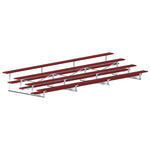 Jaypro Sports Bleacher - 4 Row - Single Foot Plank, Aluminum & Steel Bleachers, Powder Coated - 21' L (BLCH - 421PC) - SchoolOutlet
