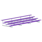 Jaypro Sports Bleacher - 4 Row - Single Foot Plank, Aluminum & Steel Bleachers, Powder Coated - 21' L (BLCH - 421PC) - SchoolOutlet