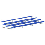 Jaypro Sports Bleacher - 4 Row - Single Foot Plank, Aluminum & Steel Bleachers, Powder Coated - 21' L (BLCH - 421PC) - SchoolOutlet