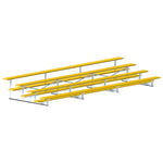 Jaypro Sports Bleacher - 4 Row - Single Foot Plank, Aluminum & Steel Bleachers, Powder Coated - 21' L (BLCH - 421PC) - SchoolOutlet