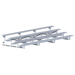 Jaypro Sports Bleacher - 4 Row - Tip & Roll, Single Foot Plank - 21' L (BLCH - 421TRG) - SchoolOutlet