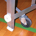 Jaypro Sports Bleacher - 4 Row - Tip & Roll, Single Foot Plank - 21' L (BLCH - 421TRG) - SchoolOutlet