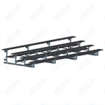 Jaypro Sports Bleacher - 4 Row - Tip & Roll, Single Foot Plank, Powder Coated - 21' L (BLCH-421TRGPC) - SchoolOutlet