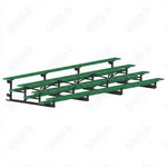 Jaypro Sports Bleacher - 4 Row - Tip & Roll, Single Foot Plank, Powder Coated - 21' L (BLCH-421TRGPC) - SchoolOutlet