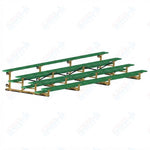 Jaypro Sports Bleacher - 4 Row - Tip & Roll, Single Foot Plank, Powder Coated - 21' L (BLCH-421TRGPC) - SchoolOutlet