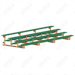 Jaypro Sports Bleacher - 4 Row - Tip & Roll, Single Foot Plank, Powder Coated - 21' L (BLCH-421TRGPC) - SchoolOutlet