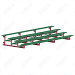 Jaypro Sports Bleacher - 4 Row - Tip & Roll, Single Foot Plank, Powder Coated - 21' L (BLCH-421TRGPC) - SchoolOutlet