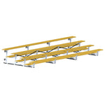 Jaypro Sports Bleacher - 4 Row - Tip & Roll, Single Foot Plank, Powder Coated - 21' L (BLCH - 421TRGPC) - SchoolOutlet