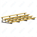 Jaypro Sports Bleacher - 4 Row - Tip & Roll, Single Foot Plank, Powder Coated - 21' L (BLCH-421TRGPC) - SchoolOutlet