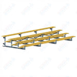 Jaypro Sports Bleacher - 4 Row - Tip & Roll, Single Foot Plank, Powder Coated - 21' L (BLCH-421TRGPC) - SchoolOutlet