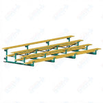 Jaypro Sports Bleacher - 4 Row - Tip & Roll, Single Foot Plank, Powder Coated - 21' L (BLCH-421TRGPC) - SchoolOutlet