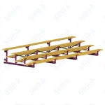 Jaypro Sports Bleacher - 4 Row - Tip & Roll, Single Foot Plank, Powder Coated - 21' L (BLCH-421TRGPC) - SchoolOutlet