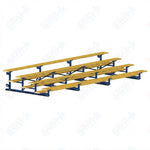 Jaypro Sports Bleacher - 4 Row - Tip & Roll, Single Foot Plank, Powder Coated - 21' L (BLCH-421TRGPC) - SchoolOutlet