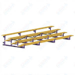 Jaypro Sports Bleacher - 4 Row - Tip & Roll, Single Foot Plank, Powder Coated - 21' L (BLCH-421TRGPC) - SchoolOutlet