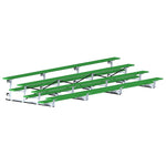 Jaypro Sports Bleacher - 4 Row - Tip & Roll, Single Foot Plank, Powder Coated - 21' L (BLCH - 421TRGPC) - SchoolOutlet