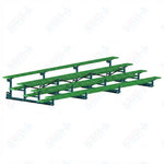 Jaypro Sports Bleacher - 4 Row - Tip & Roll, Single Foot Plank, Powder Coated - 21' L (BLCH-421TRGPC) - SchoolOutlet