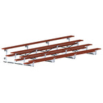 Jaypro Sports Bleacher - 4 Row - Tip & Roll, Single Foot Plank, Powder Coated - 21' L (BLCH - 421TRGPC) - SchoolOutlet