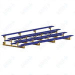 Jaypro Sports Bleacher - 4 Row - Tip & Roll, Single Foot Plank, Powder Coated - 21' L (BLCH-421TRGPC) - SchoolOutlet