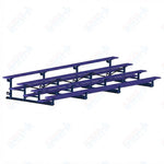 Jaypro Sports Bleacher - 4 Row - Tip & Roll, Single Foot Plank, Powder Coated - 21' L (BLCH-421TRGPC) - SchoolOutlet