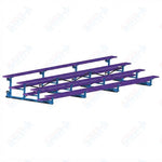 Jaypro Sports Bleacher - 4 Row - Tip & Roll, Single Foot Plank, Powder Coated - 21' L (BLCH-421TRGPC) - SchoolOutlet