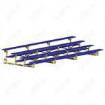 Jaypro Sports Bleacher - 4 Row - Tip & Roll, Single Foot Plank, Powder Coated - 21' L (BLCH-421TRGPC) - SchoolOutlet