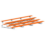 Jaypro Sports Bleacher - 4 Row - Tip & Roll, Single Foot Plank, Powder Coated - 21' L (BLCH - 421TRGPC) - SchoolOutlet