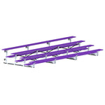 Jaypro Sports Bleacher - 4 Row - Tip & Roll, Single Foot Plank, Powder Coated - 21' L (BLCH - 421TRGPC) - SchoolOutlet