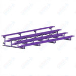 Jaypro Sports Bleacher - 4 Row - Tip & Roll, Single Foot Plank, Powder Coated - 21' L (BLCH-421TRGPC) - SchoolOutlet