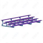 Jaypro Sports Bleacher - 4 Row - Tip & Roll, Single Foot Plank, Powder Coated - 21' L (BLCH-421TRGPC) - SchoolOutlet