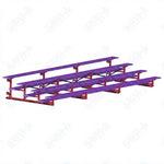 Jaypro Sports Bleacher - 4 Row - Tip & Roll, Single Foot Plank, Powder Coated - 21' L (BLCH-421TRGPC) - SchoolOutlet