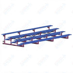 Jaypro Sports Bleacher - 4 Row - Tip & Roll, Single Foot Plank, Powder Coated - 21' L (BLCH-421TRGPC) - SchoolOutlet