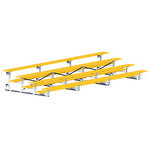 Jaypro Sports Bleacher - 4 Row - Tip & Roll, Single Foot Plank, Powder Coated - 21' L (BLCH - 421TRGPC) - SchoolOutlet
